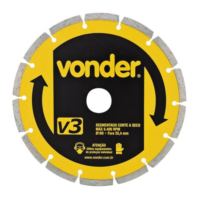 Disco diamantado 180mm V3 VONDER